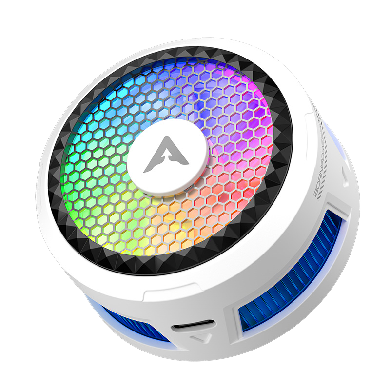 إضاءة RGB على مروحة خلية النحل